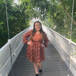 Cute patterned dress!